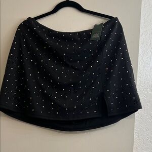Wild Fable Black Skirt with Multicolor Dots